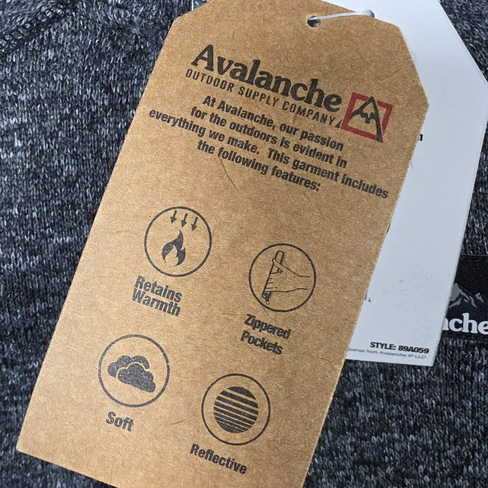 Avalanche Sweater Girls Size Large 14/16 Heathered Gray Fleece 1/4‎ Zip Pullover